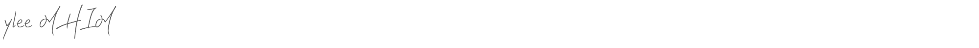 Sample characters Ylee MHIM Font